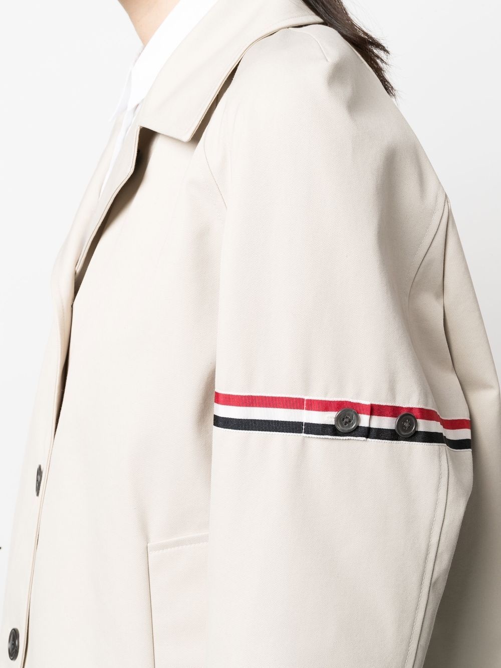 single-breasted short coat - 5