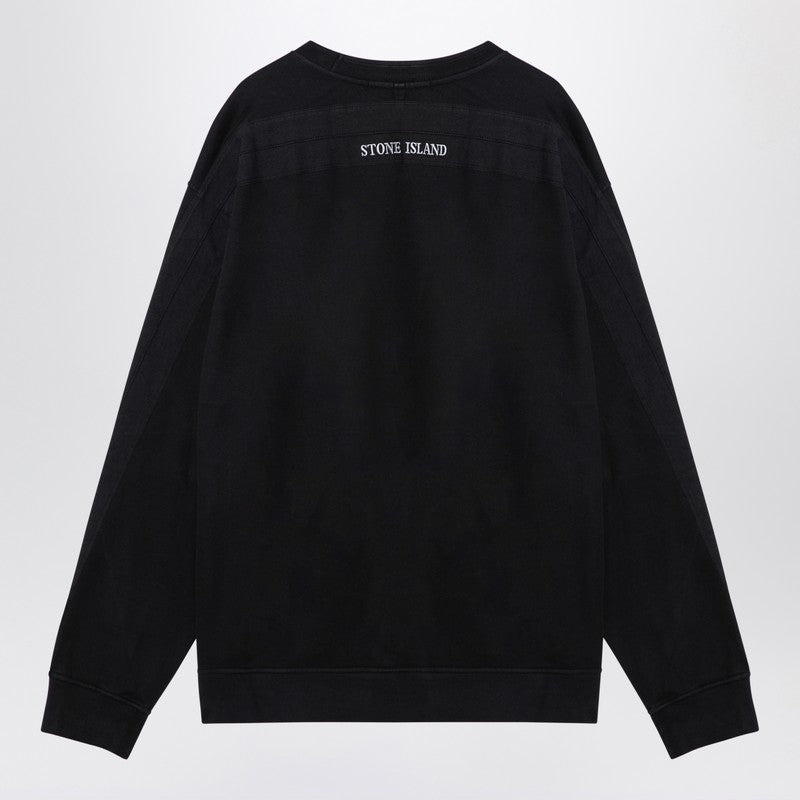 Stone Island Black Cotton Crewneck Sweatshirt Men - 2