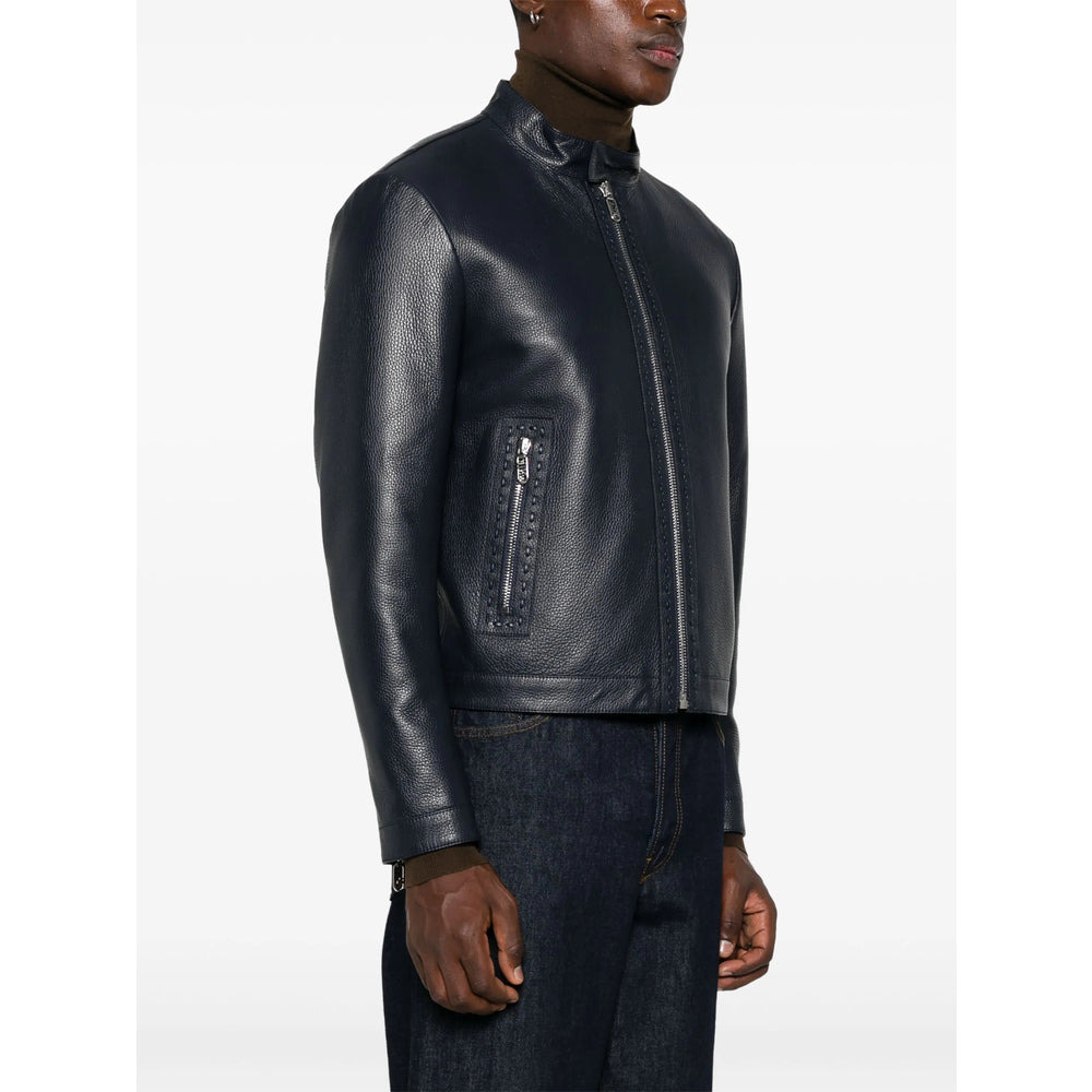 Fendi Blue Jackets - Leather Jackets Men - 2