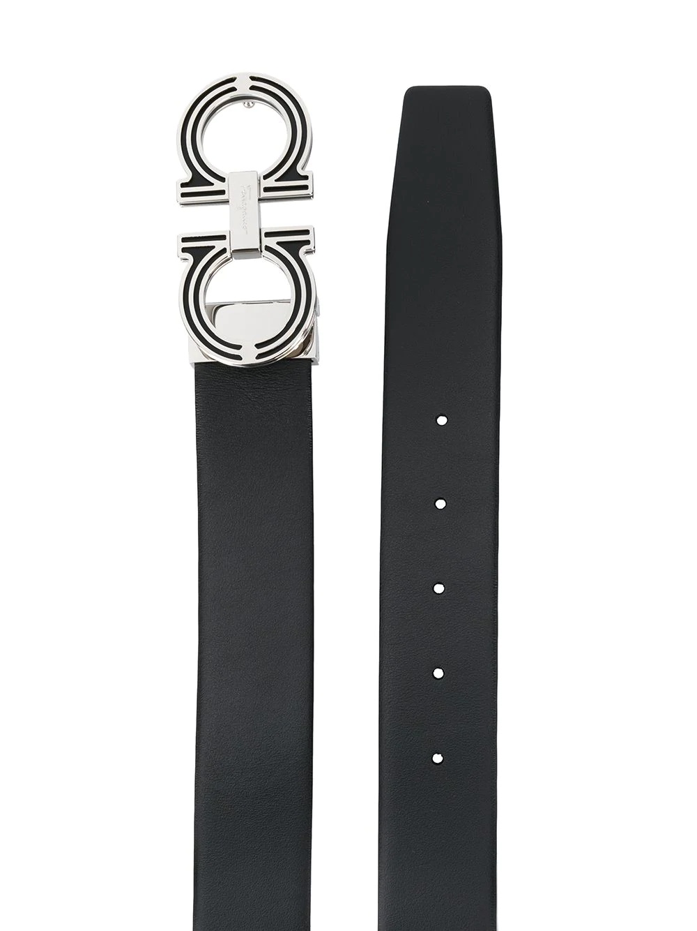 Gancini leather belt - 2