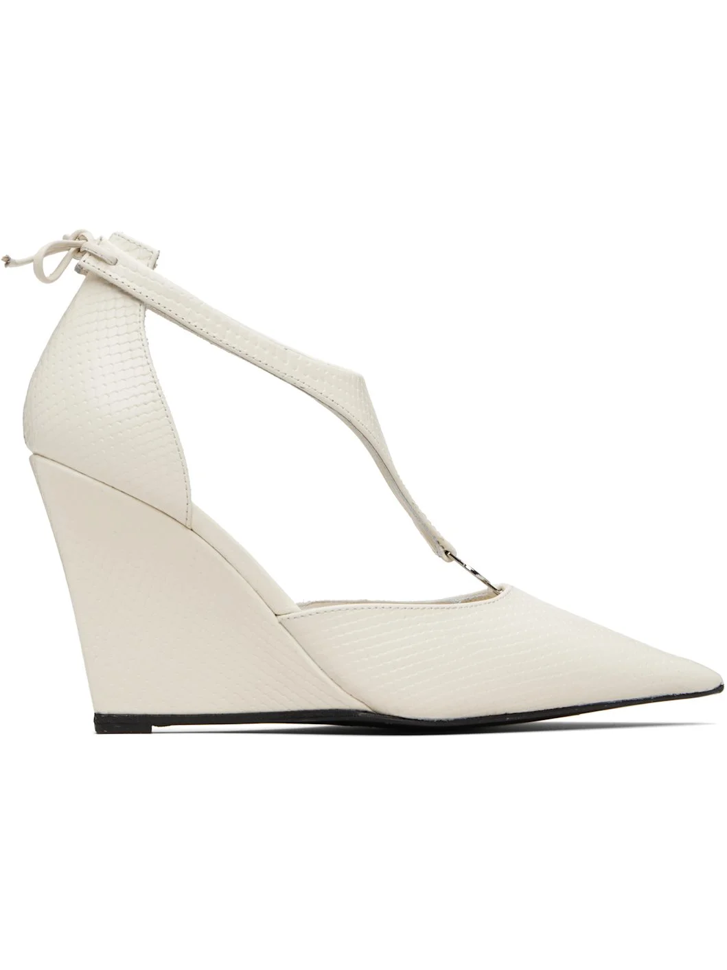 White Wedge Stiletto Heels - 1