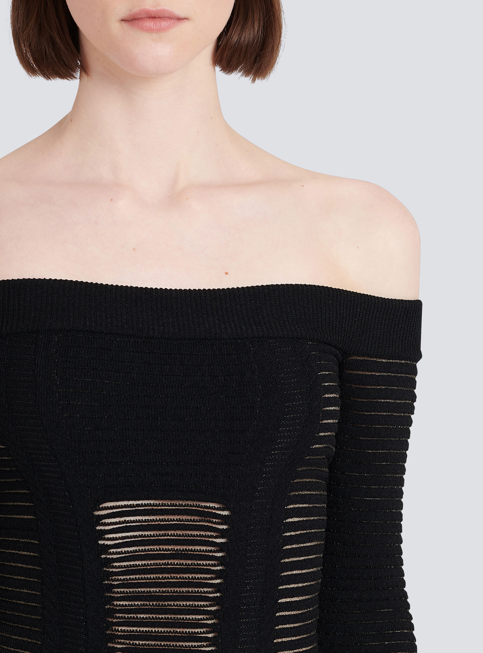 Mid-length knit bustier dress - 7