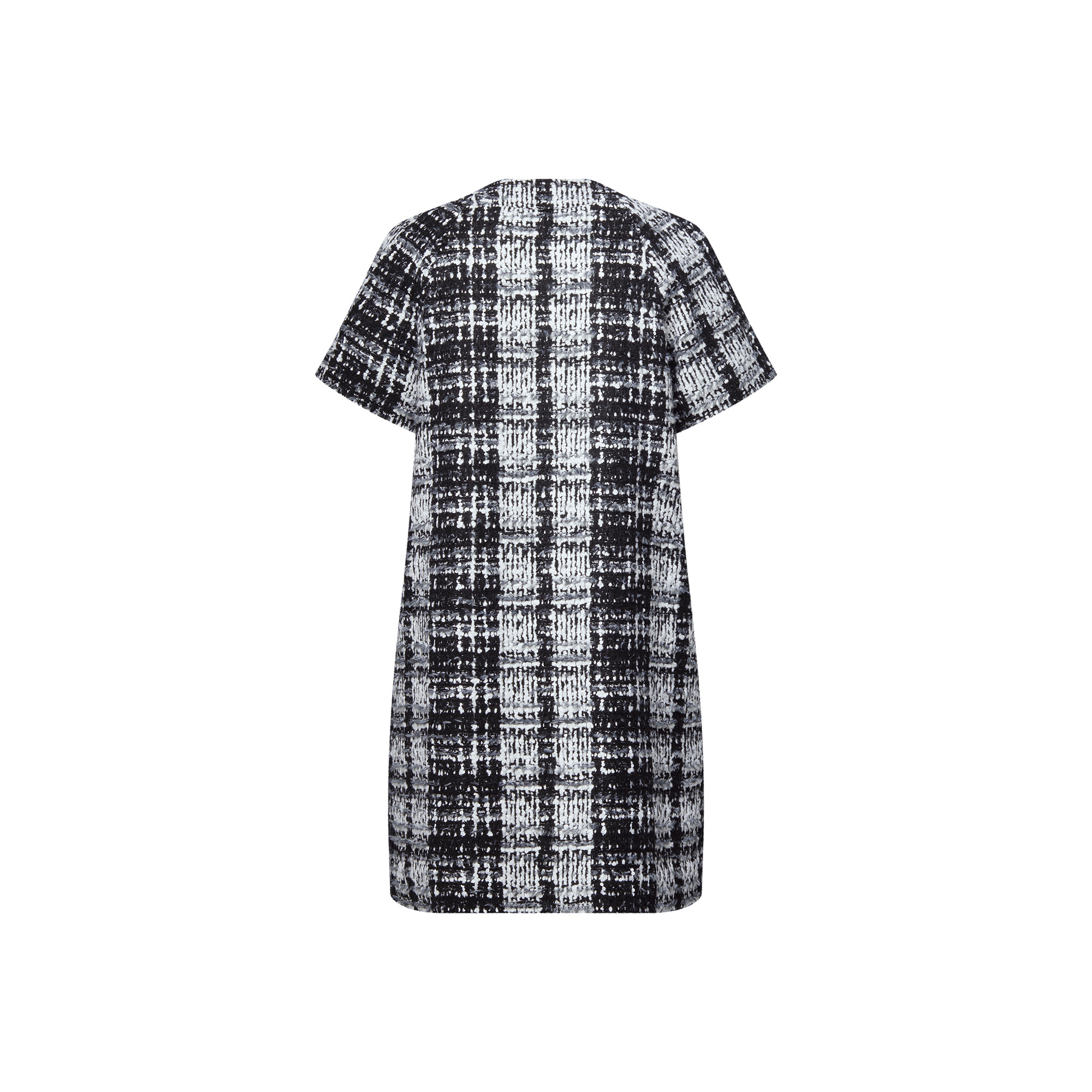 Graphic Tweed Short-Sleeved Dress - 2