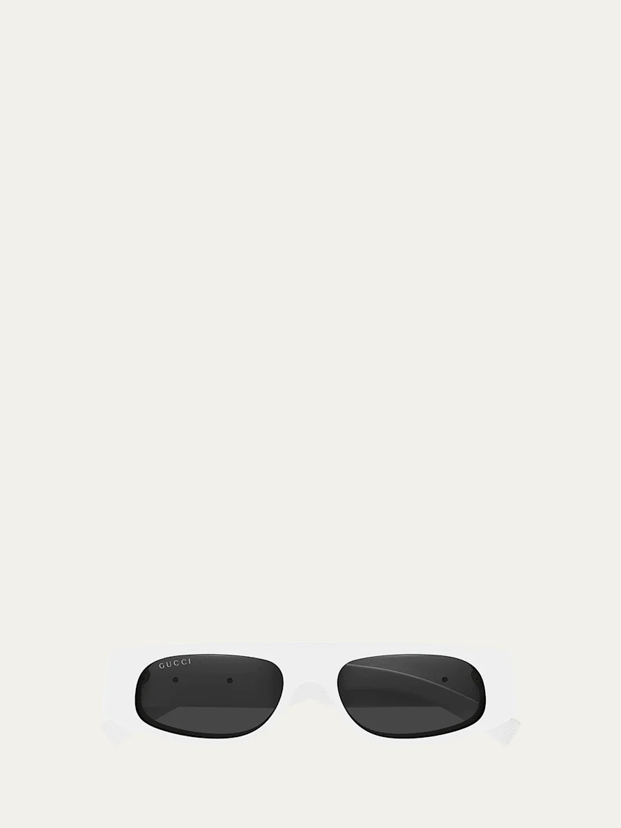 Logo Acetate Rectangle Sunglasses - 1