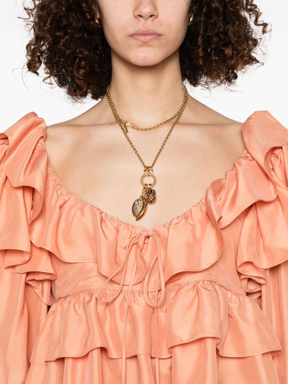 ruffled cropped top - 5