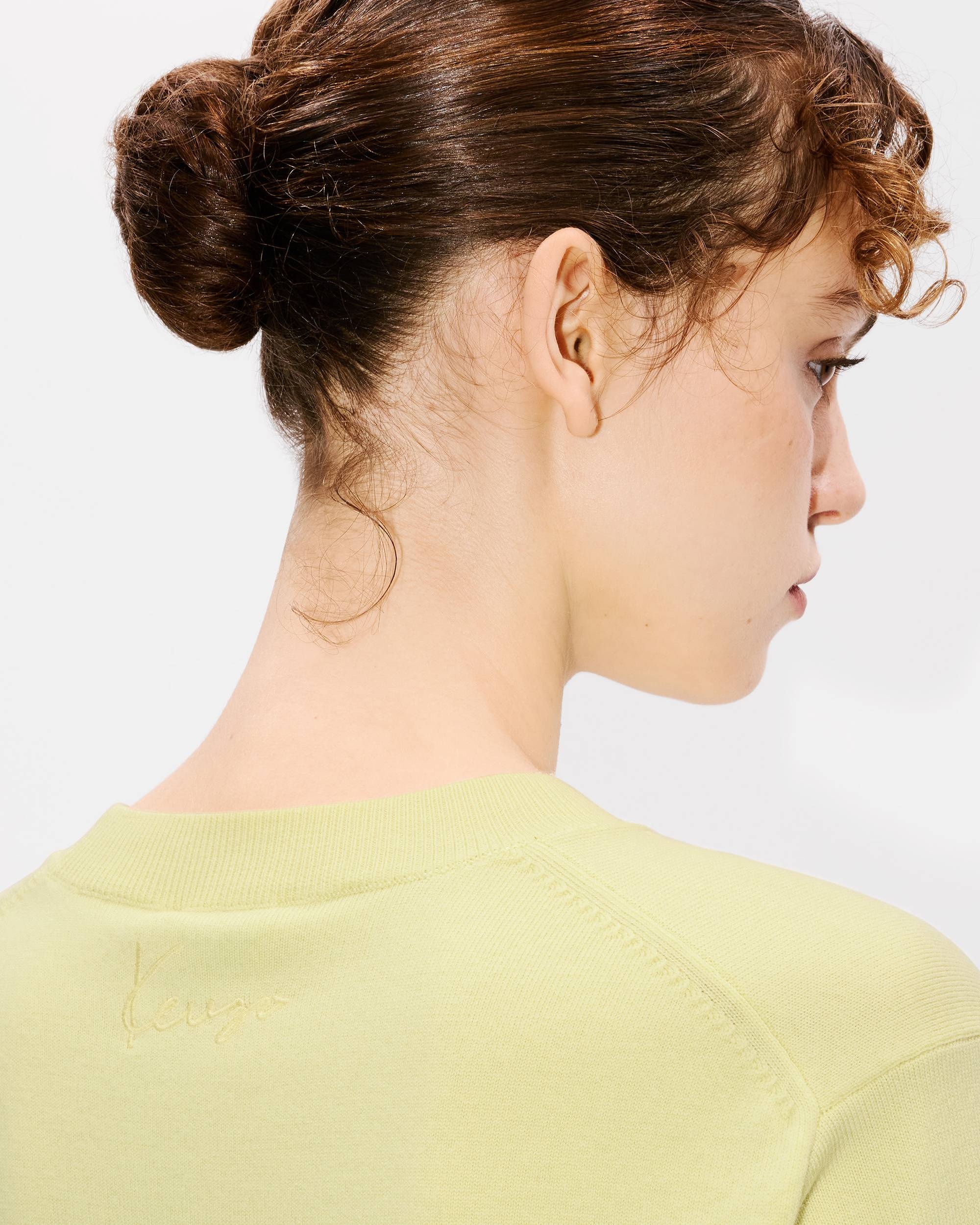 KENZO Peonies' embroidered top in light wool - 7