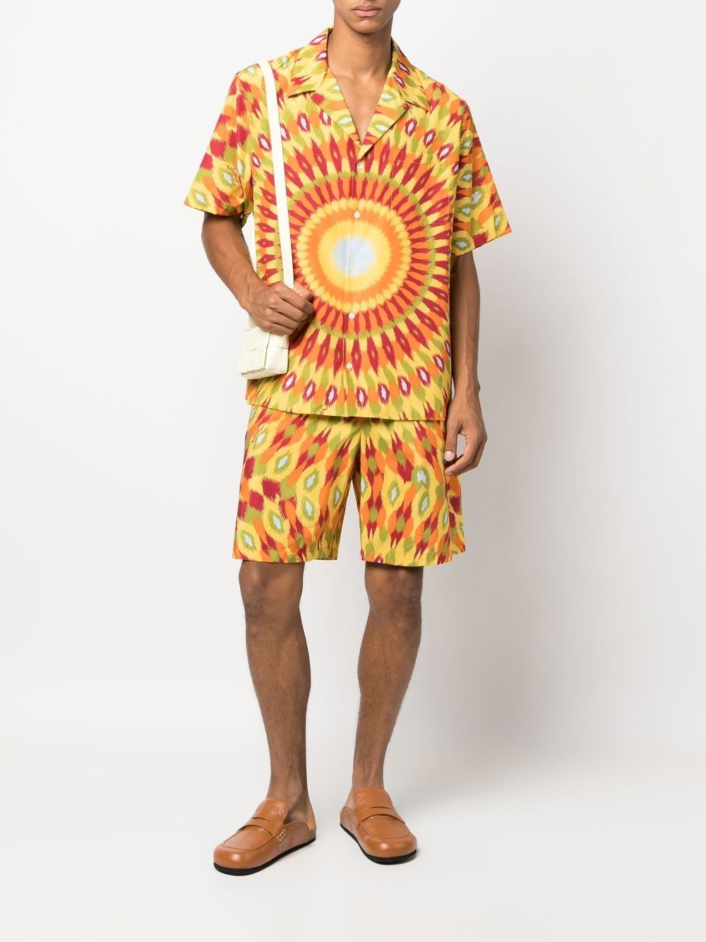 abstract-print track shorts - 2