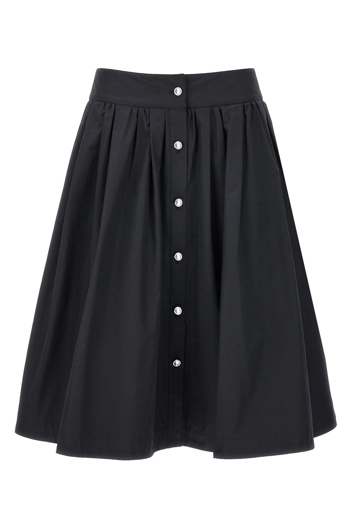 Jewel button nylon blend skirt - 1