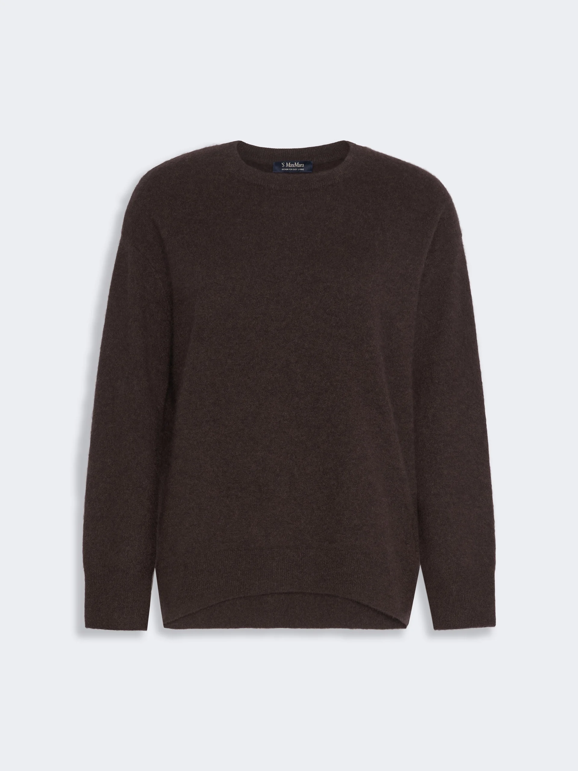 CHICCA Brushed cashmere yarn sweater - BROWN - 1