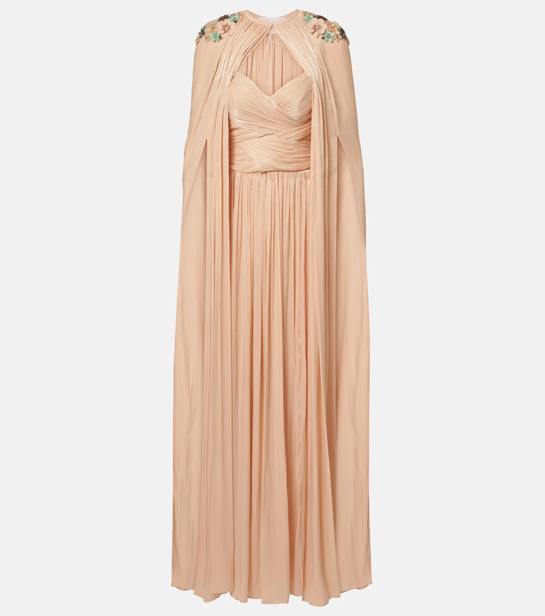 Sireen caped embellished georgette gown - 1