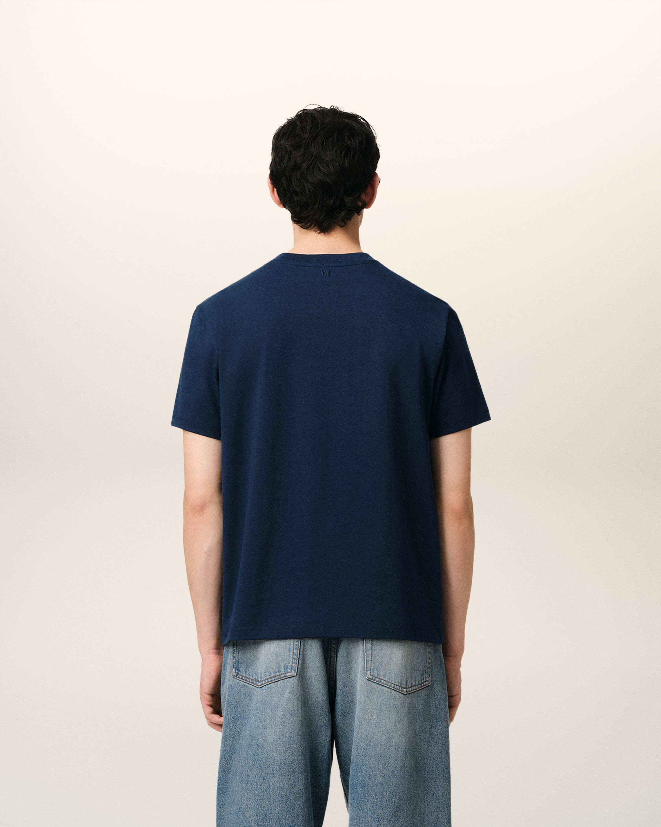 NAVY COTTON AMI DE COEUR T-SHIRT - 6