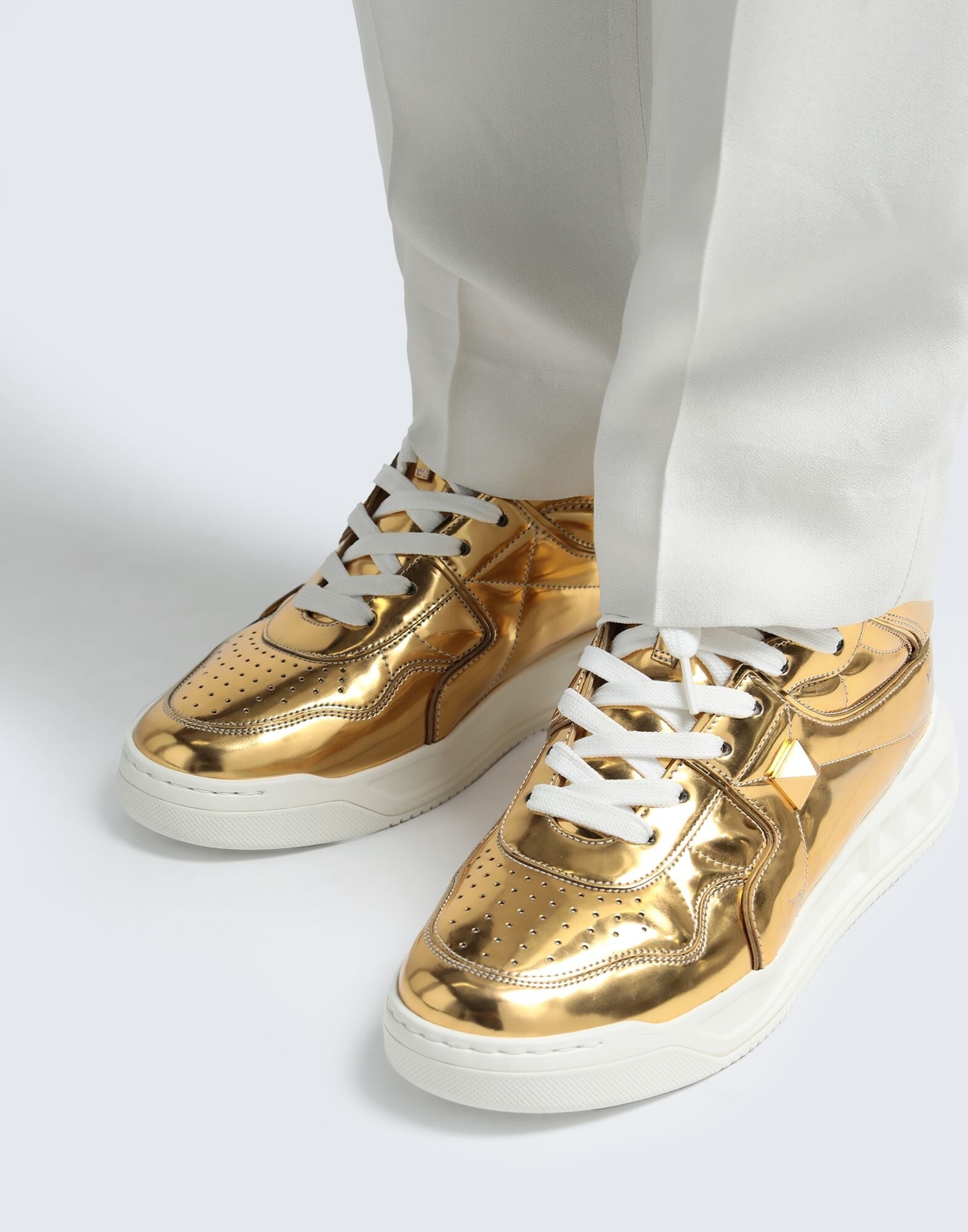 Gold Men's Sneakers - 4