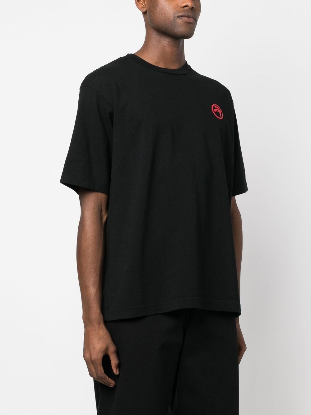 Records-print cotton T-shirt - 5