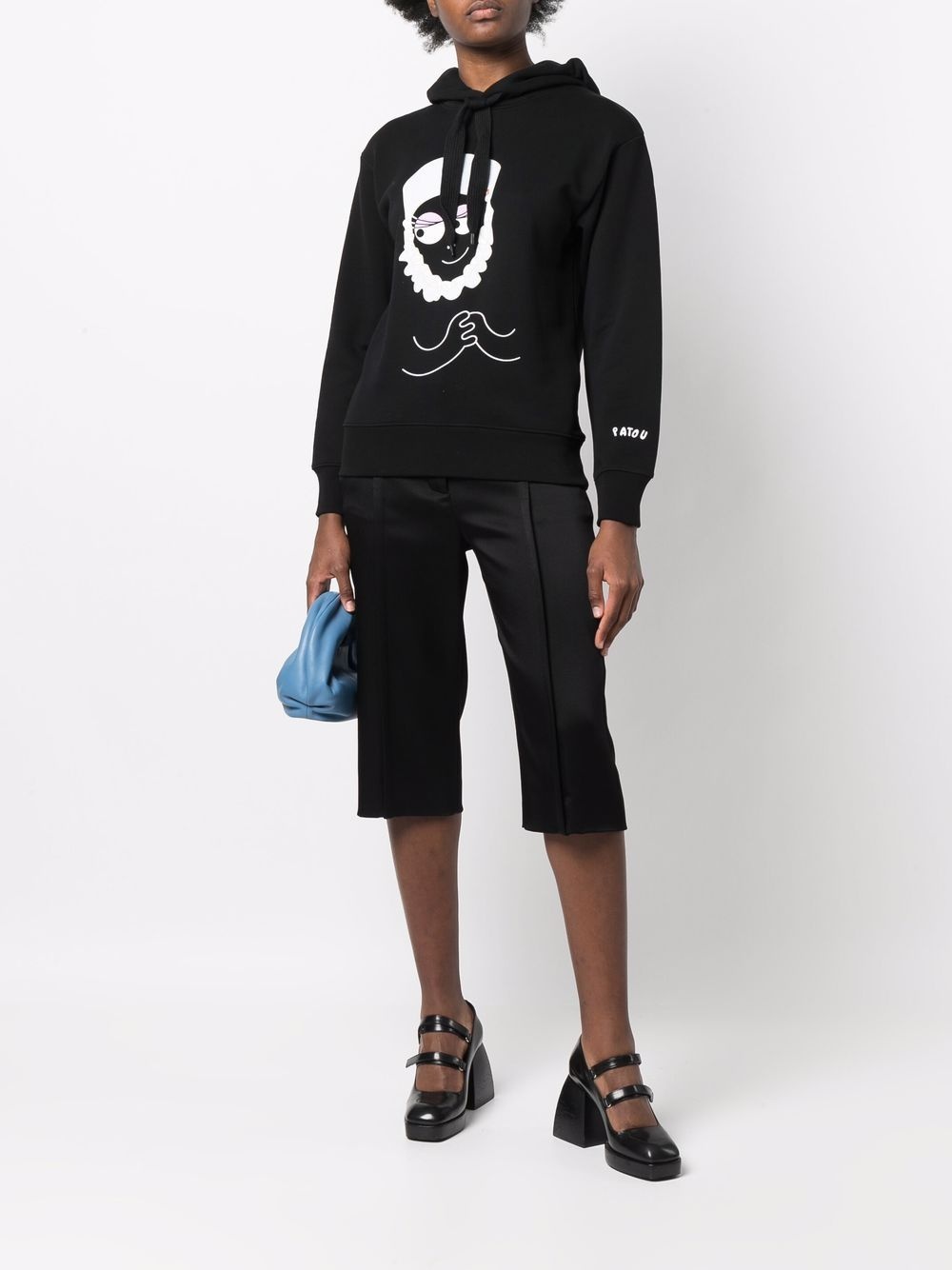 graphic-print cotton hoodie - 2