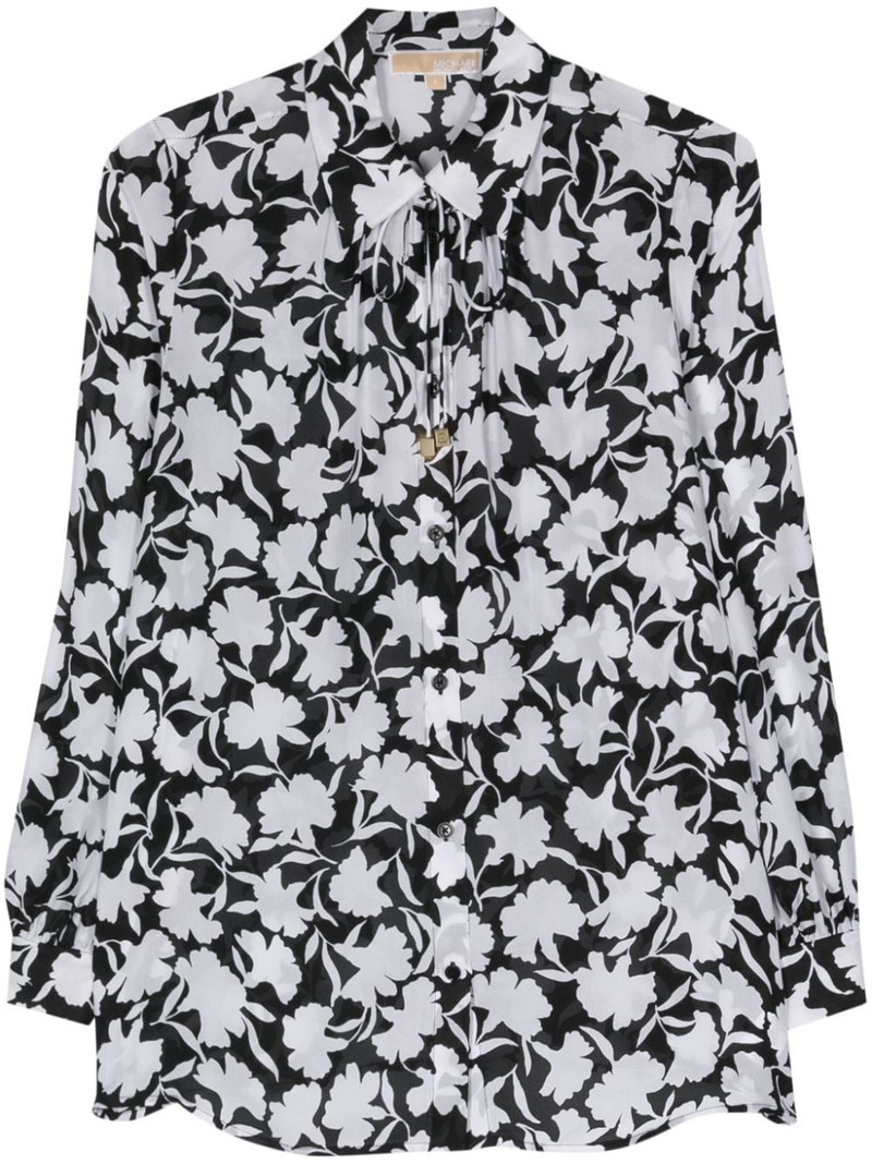 Shadow Floral crepe shirt 1