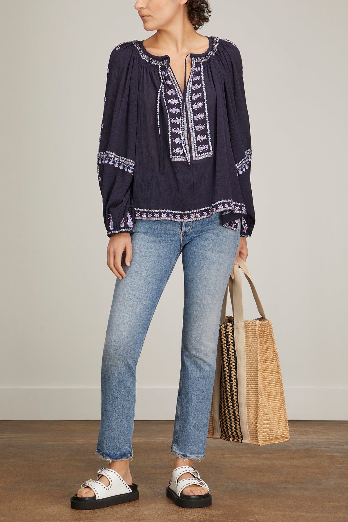 Isabel Marant Étoile ラッフルブラウス 34 Isabel Marant Etoile Top Daytonea – Midnight