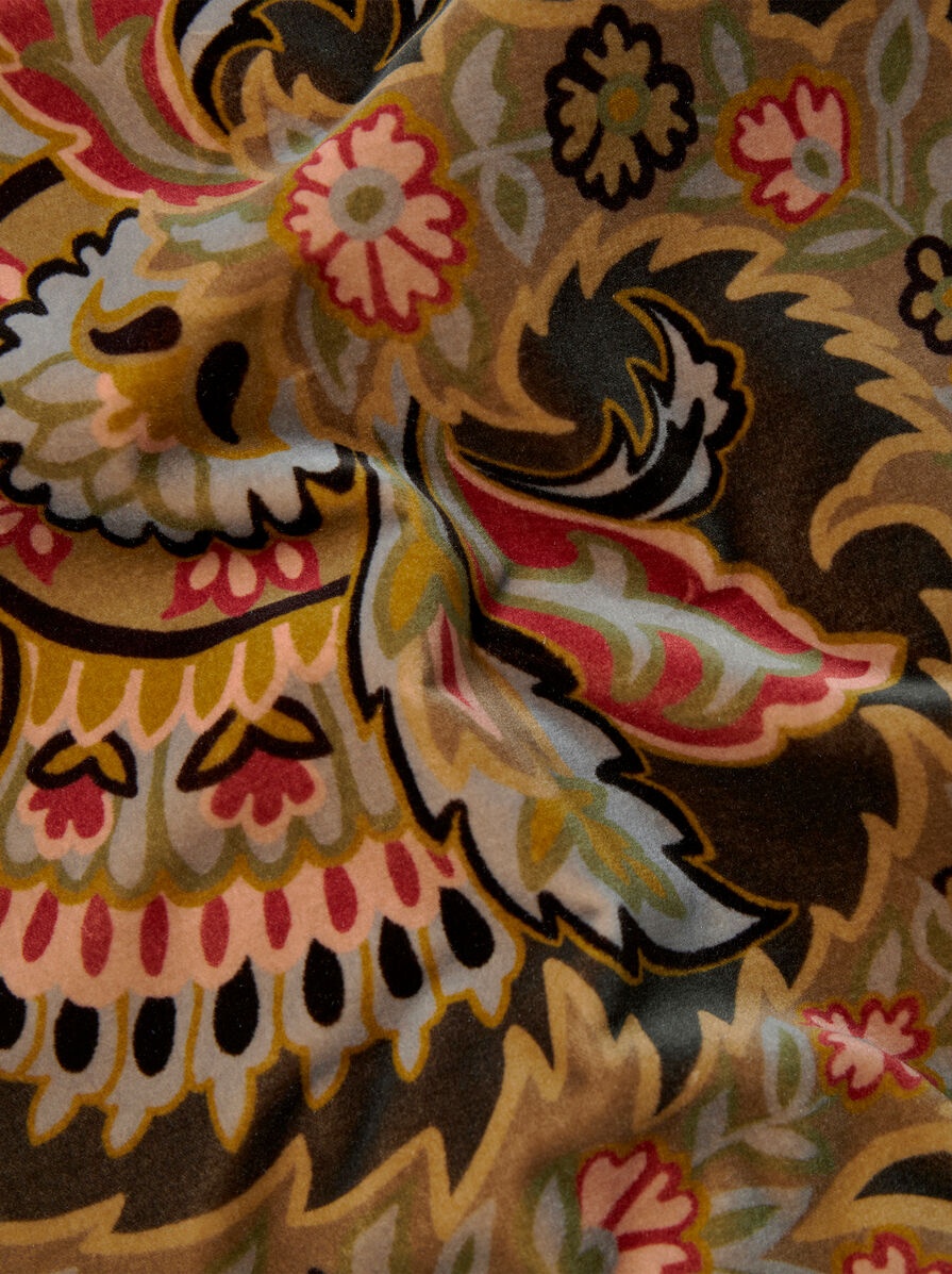 FLORAL PAISLEY VELVET COAT - 7