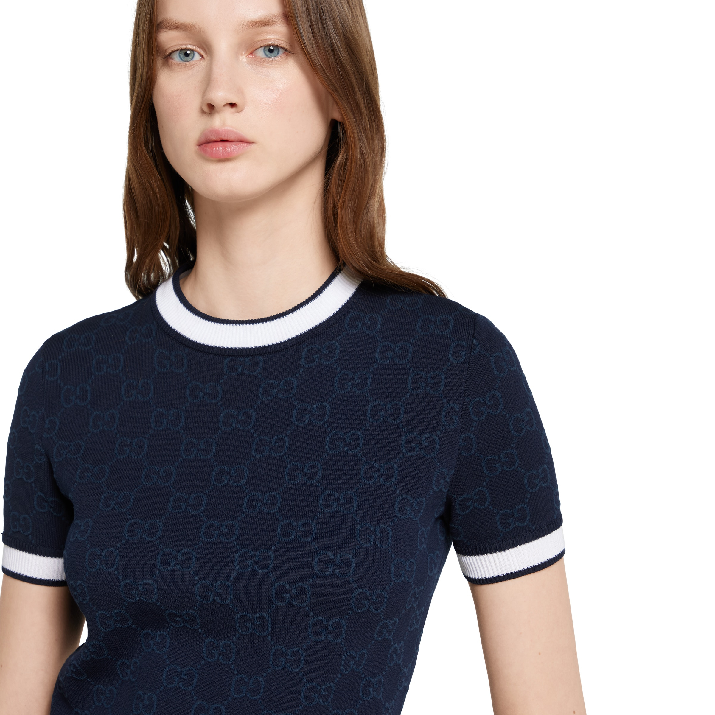 GG fine cotton jacquard top - 5