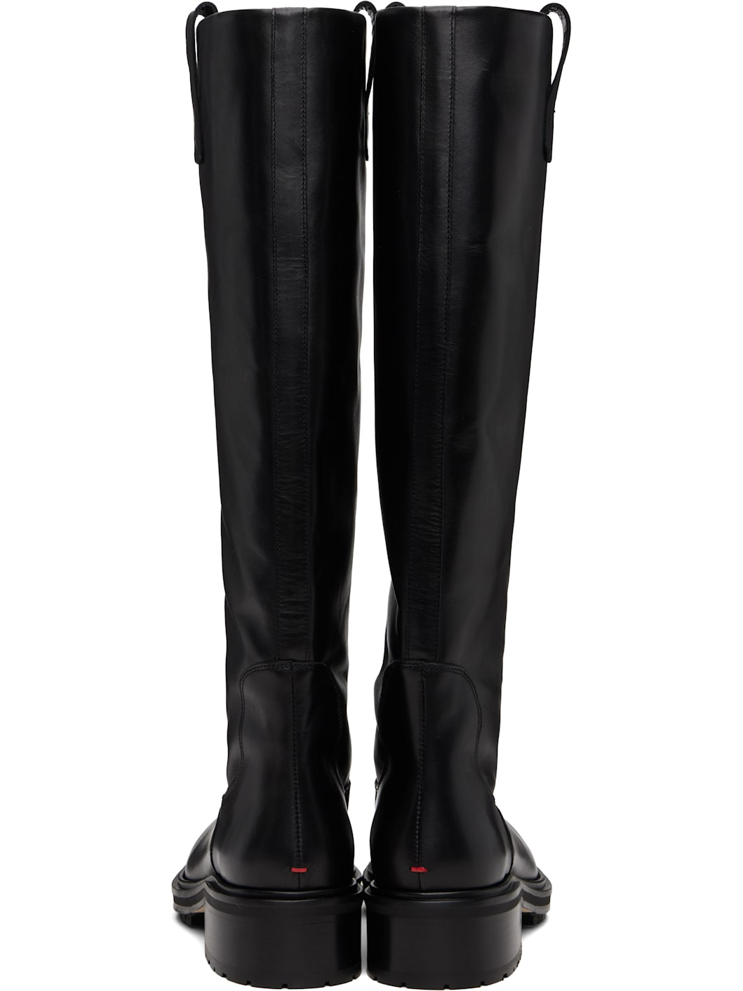 Black Henry Leather Knee-High Boots - 2