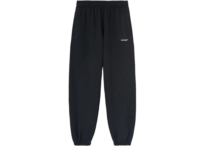 OFF-WHITE Wave Outl Diagonal Slim Sweatpant Black/White 1