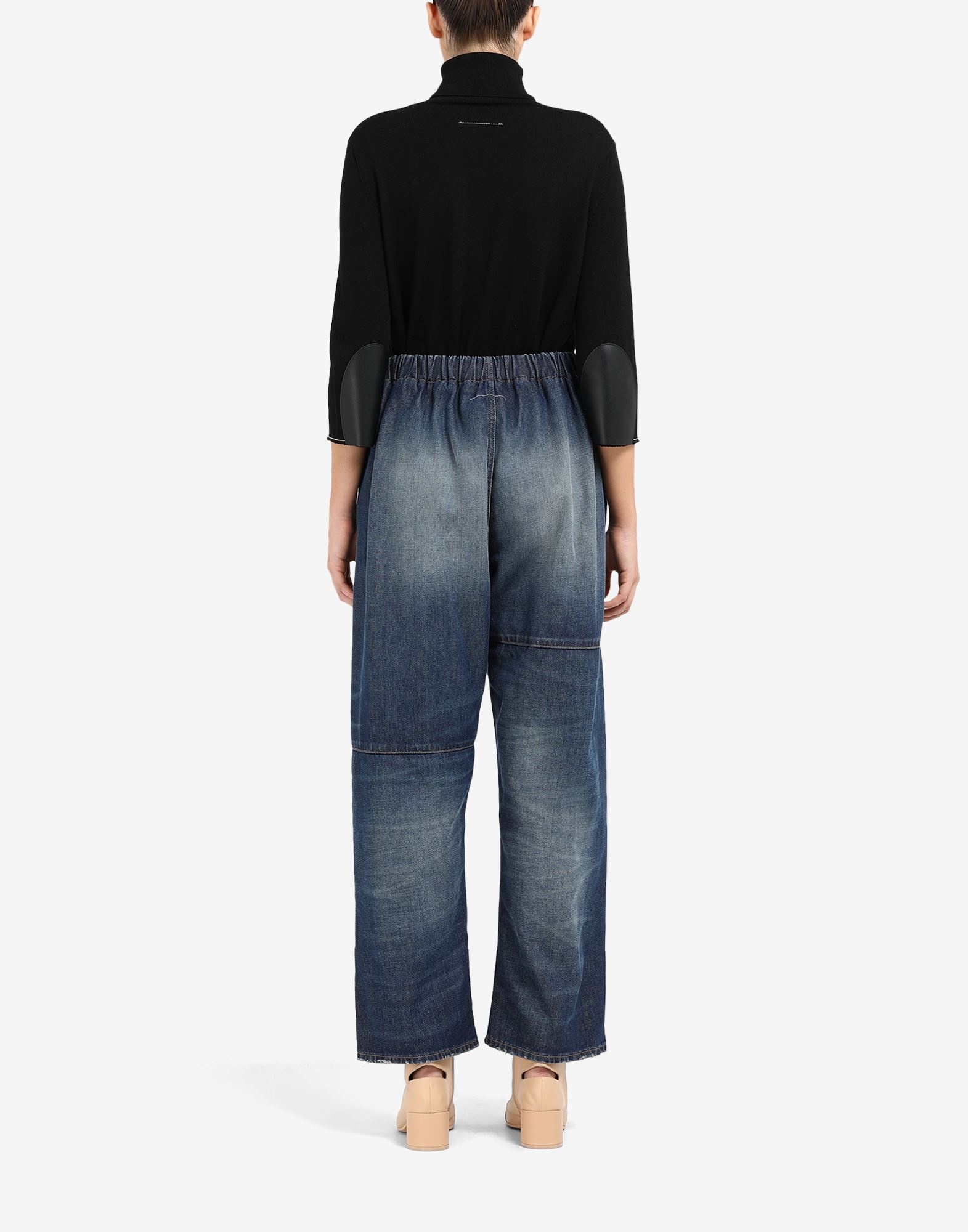 Elasticated waistband jeans - 4