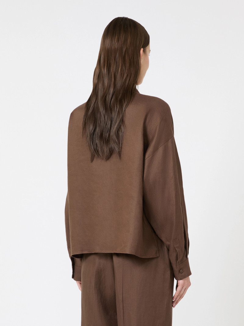 CAPO Linen canvas jacket - CHOCOLATE 4
