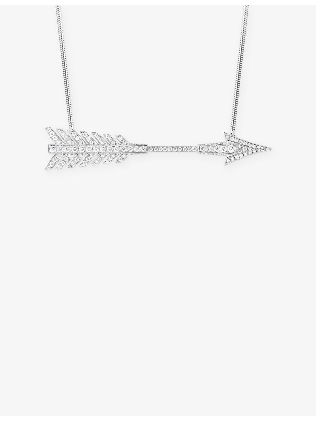 Fleche 18ct White-Gold And 0.65ct Diamond Pendant Necklace - 3