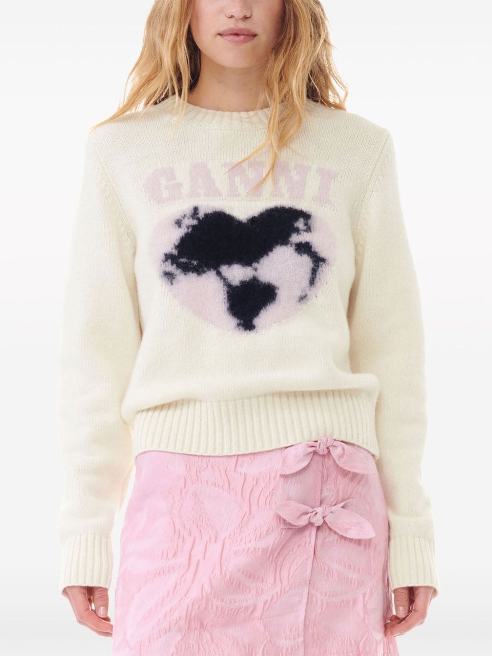 heart-intarsia jumper - 5