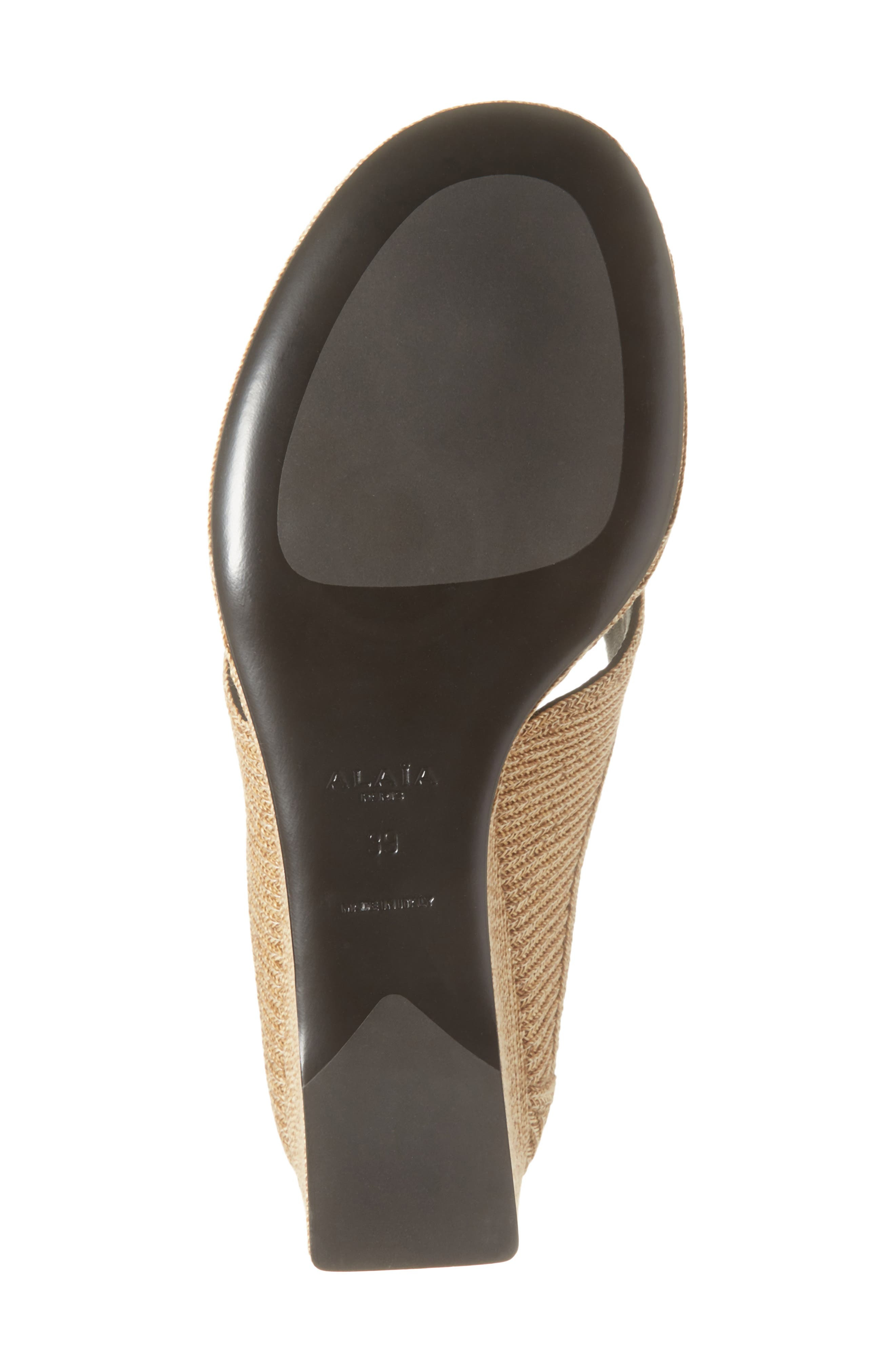 Alaïa Cube Wedge Sandal in Naturel at Nordstrom - 6