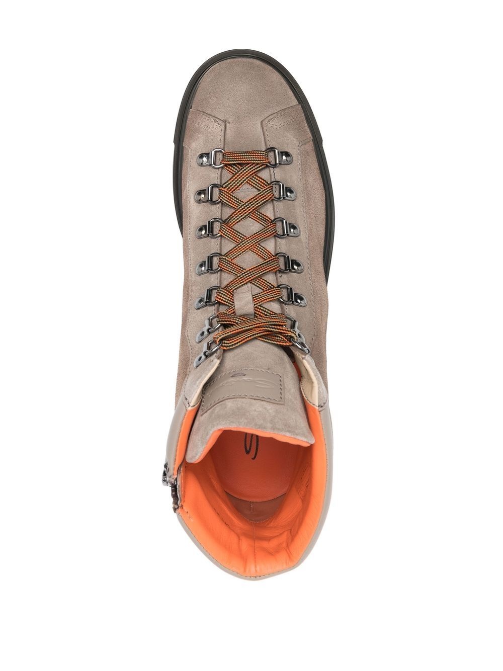 leather lace-up boots - 4