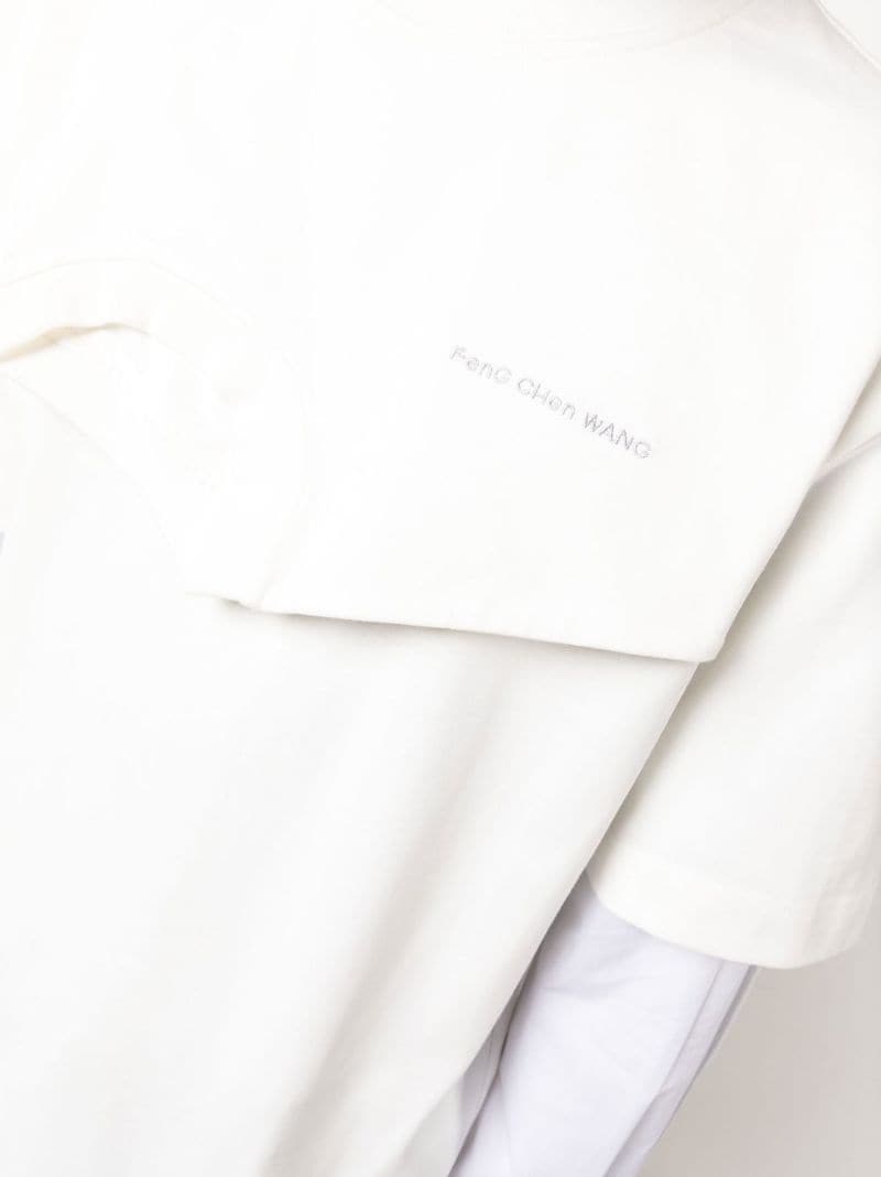 logo-embroidered layered sweatshirt - 5