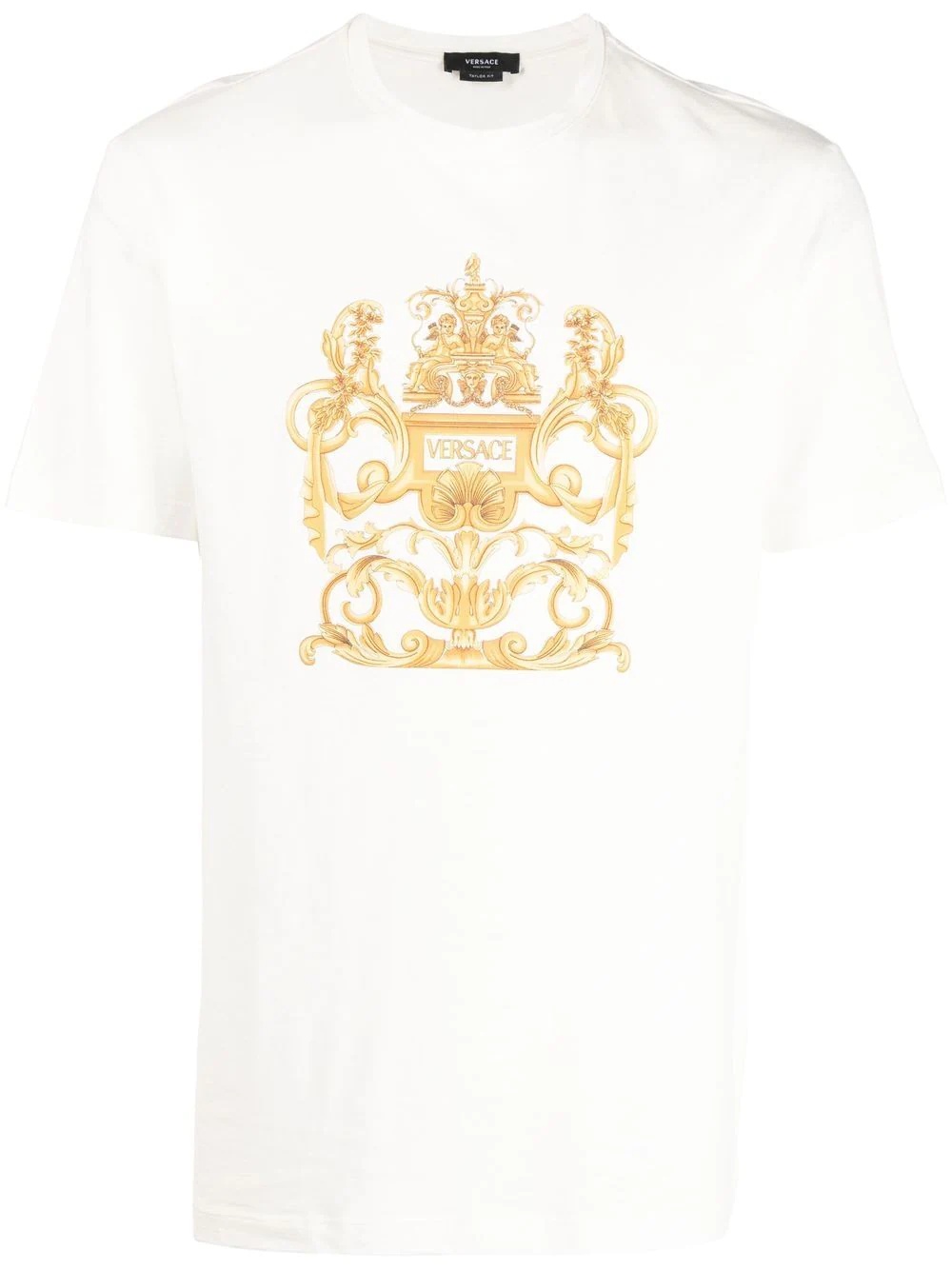 baroque-pattern print T-shirt - 1