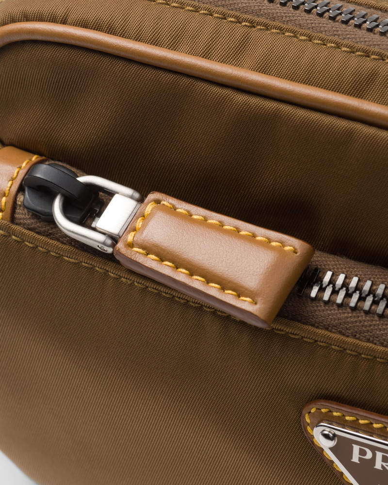 Re-Nylon and leather belt bag 6