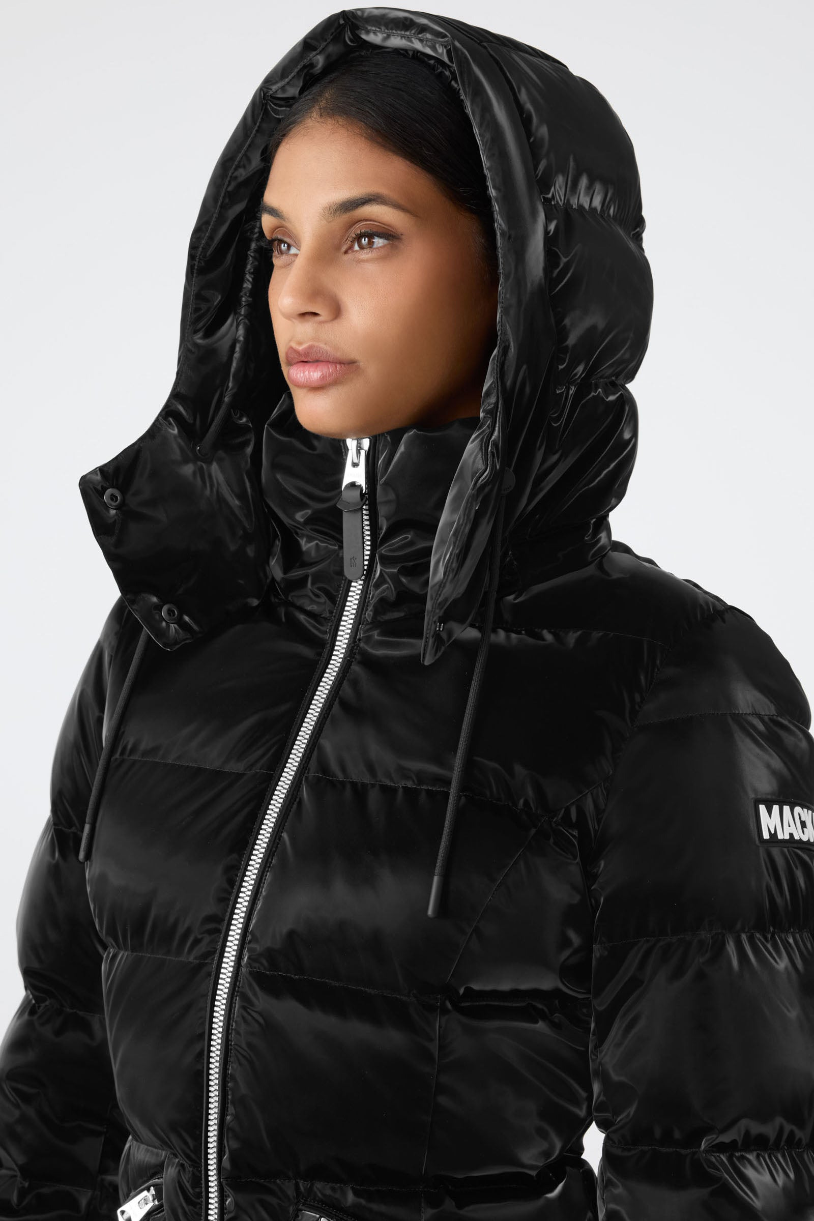 MADALYN-GLO High-Gloss Down Jacket With Removable Hood - 5