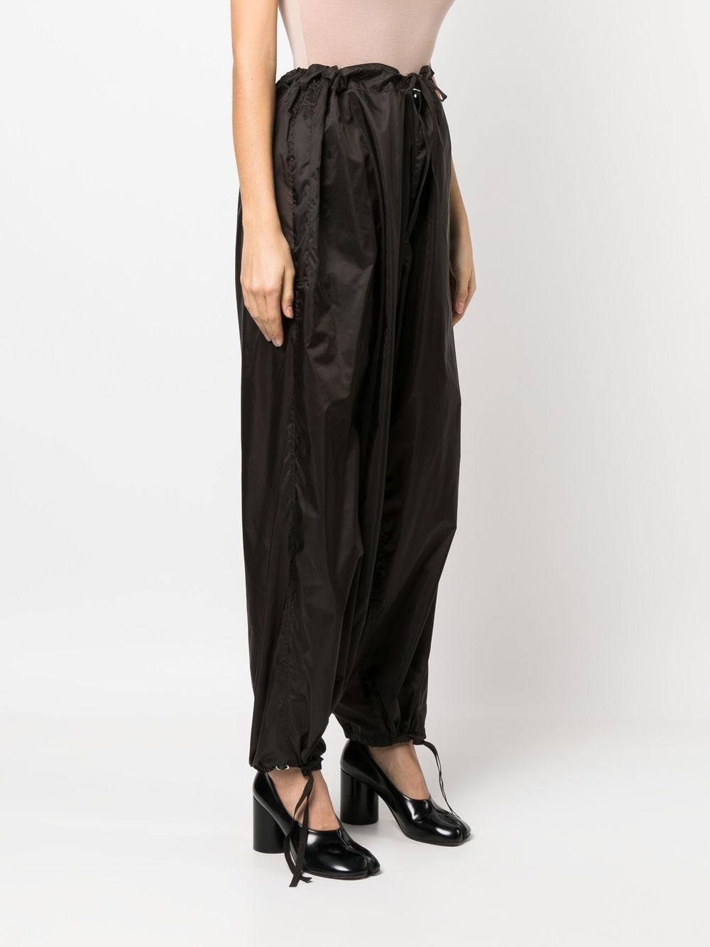 four-stitch detail draped trousers - 3