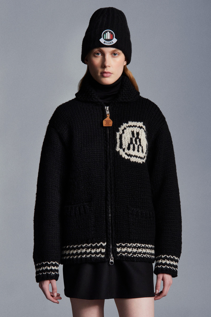 MONCLER◇x Kanata Hand Knits Inc./カウチンニットカーディガン/タグ