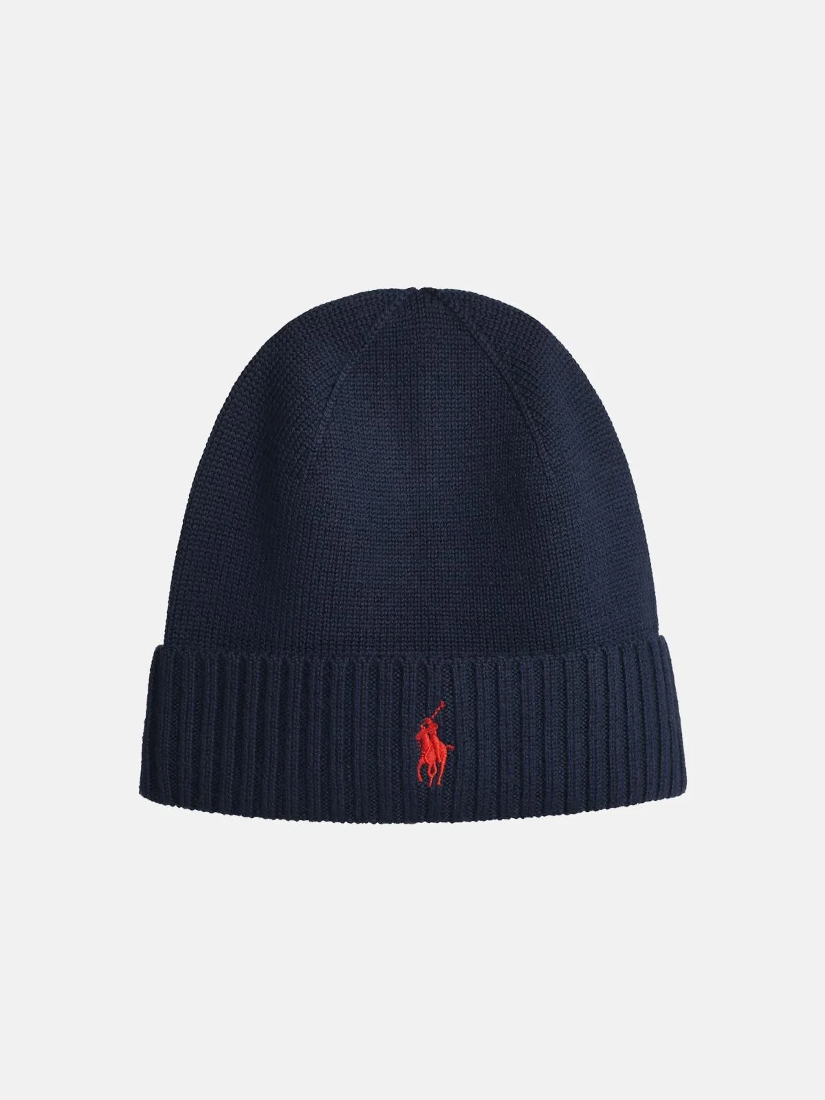 NAVY WOOL BEANIE - 1