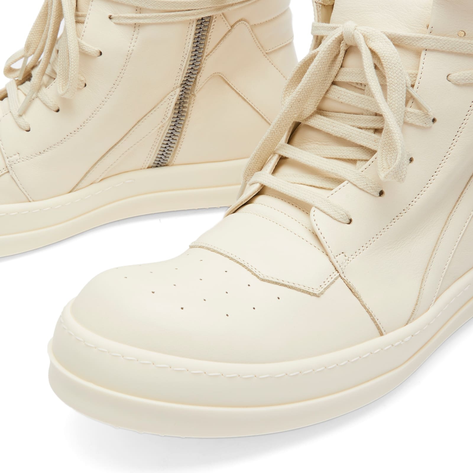 Rick Owens Leather Geobasket Sneakers - 4