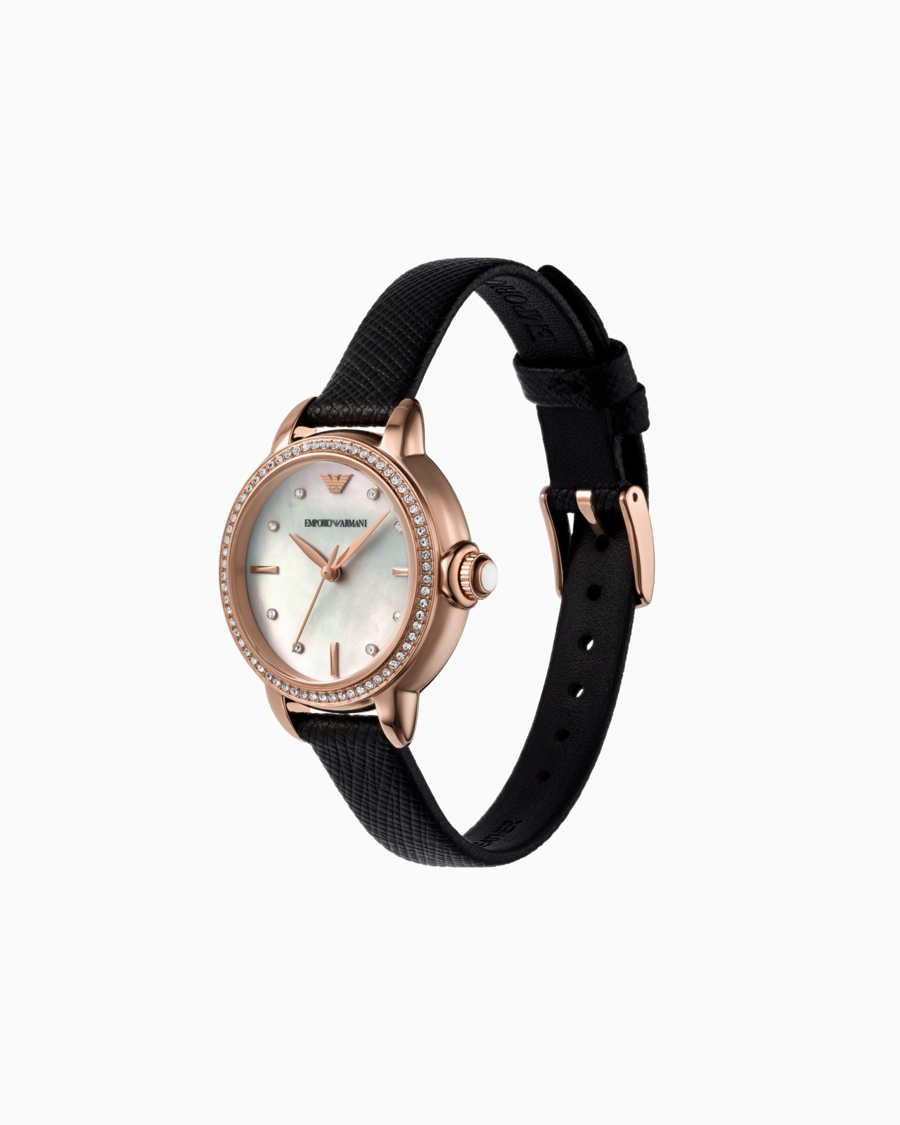 THREE-HAND BLACK LEATHER WATCH - 2