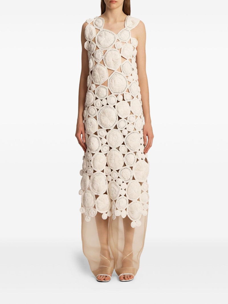 KHAITE Avalon circular-appliqué maxi dress outlook