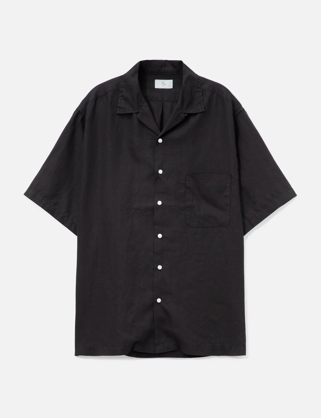 LINEN OPEN COLLAR SHIRT - 1