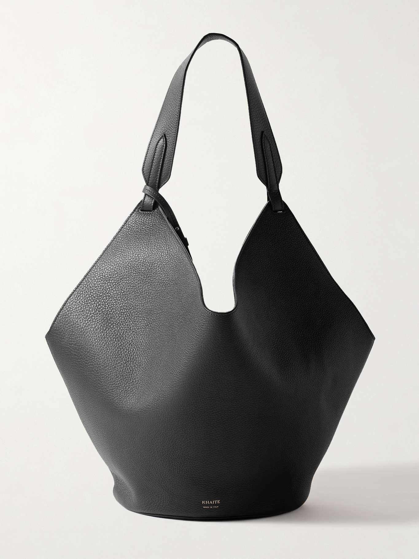 Lotus medium textured-leather tote - 1