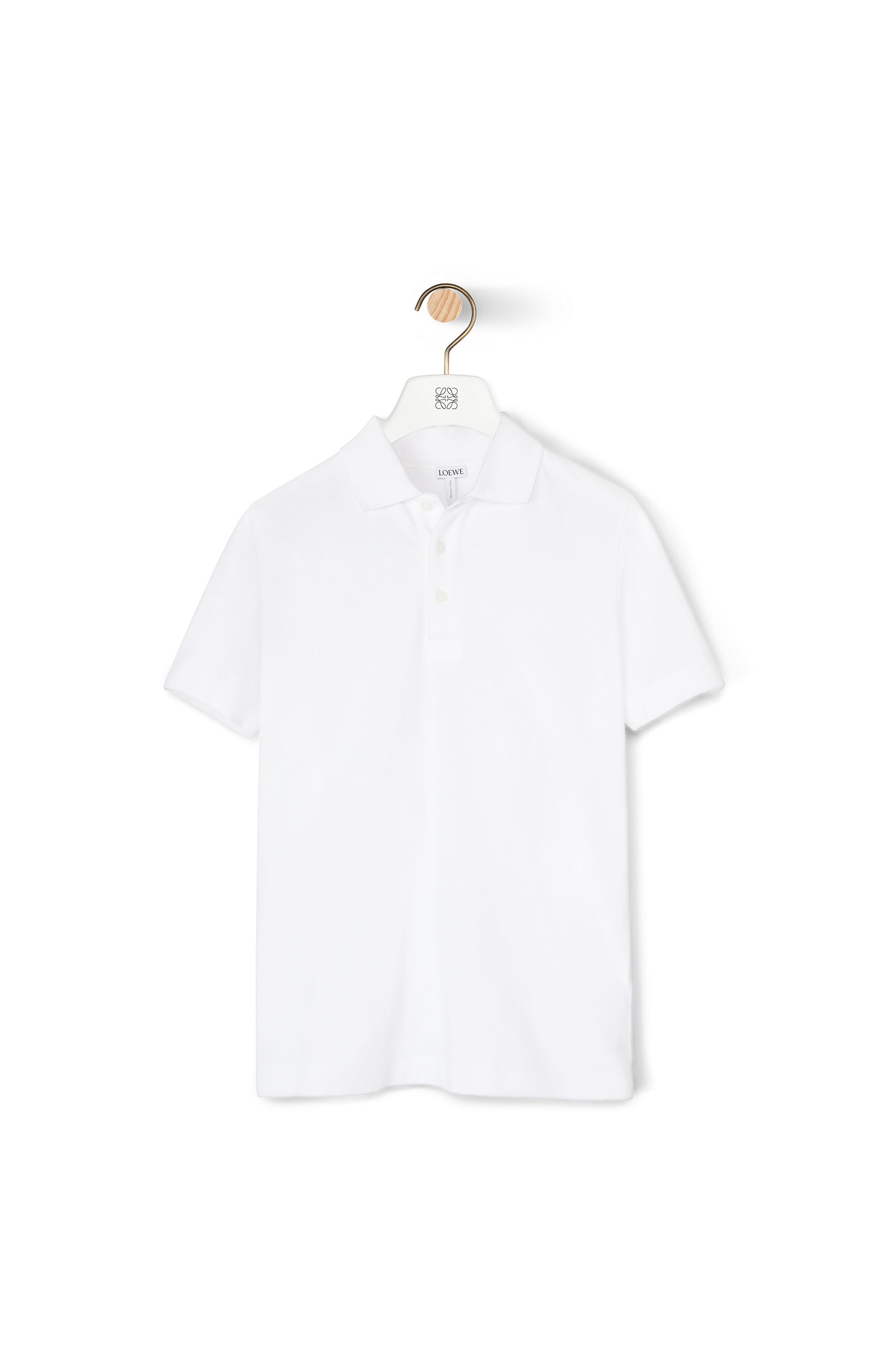 Anagram embroidered polo in cotton - 1