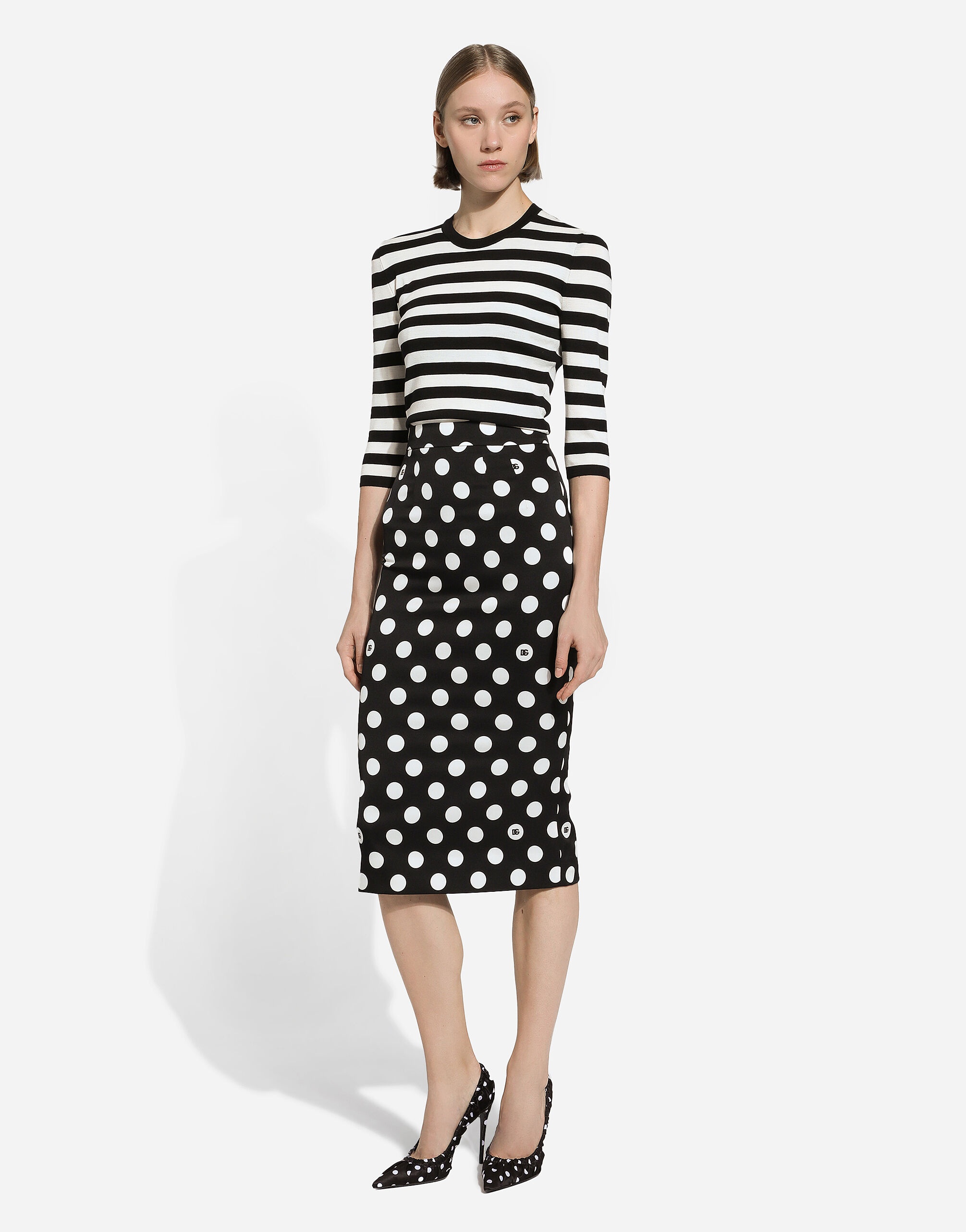 Wool sweater in inlaid stripes - 6