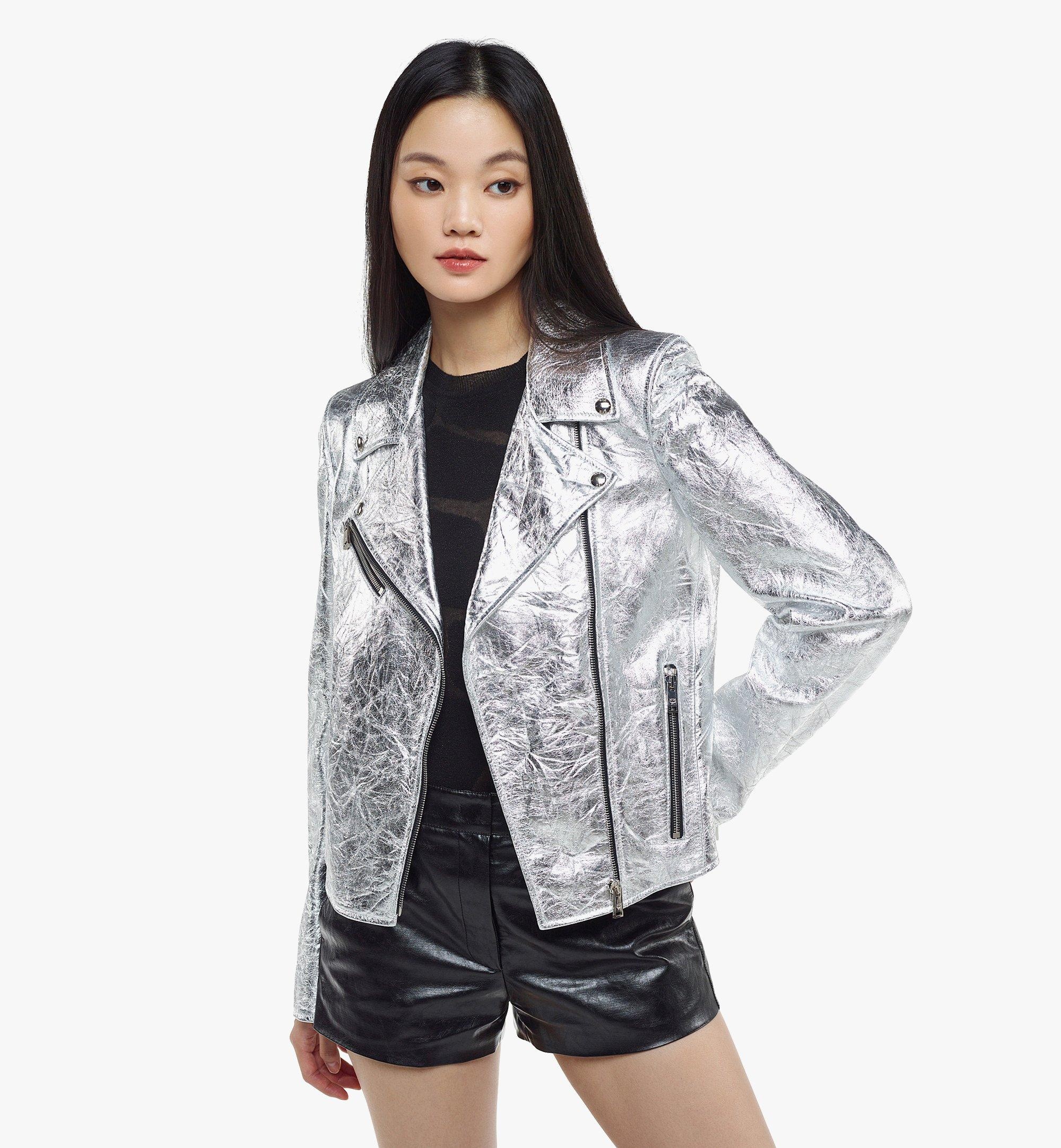 Rider Jacket in Metallic Lamb Leather - 2