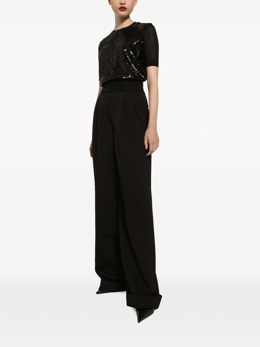 pleated wide-leg trousers - 2