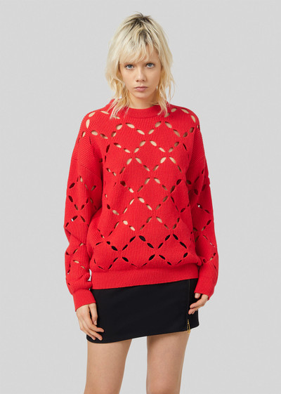 VERSACE Slash Intarsia Wool Sweater outlook