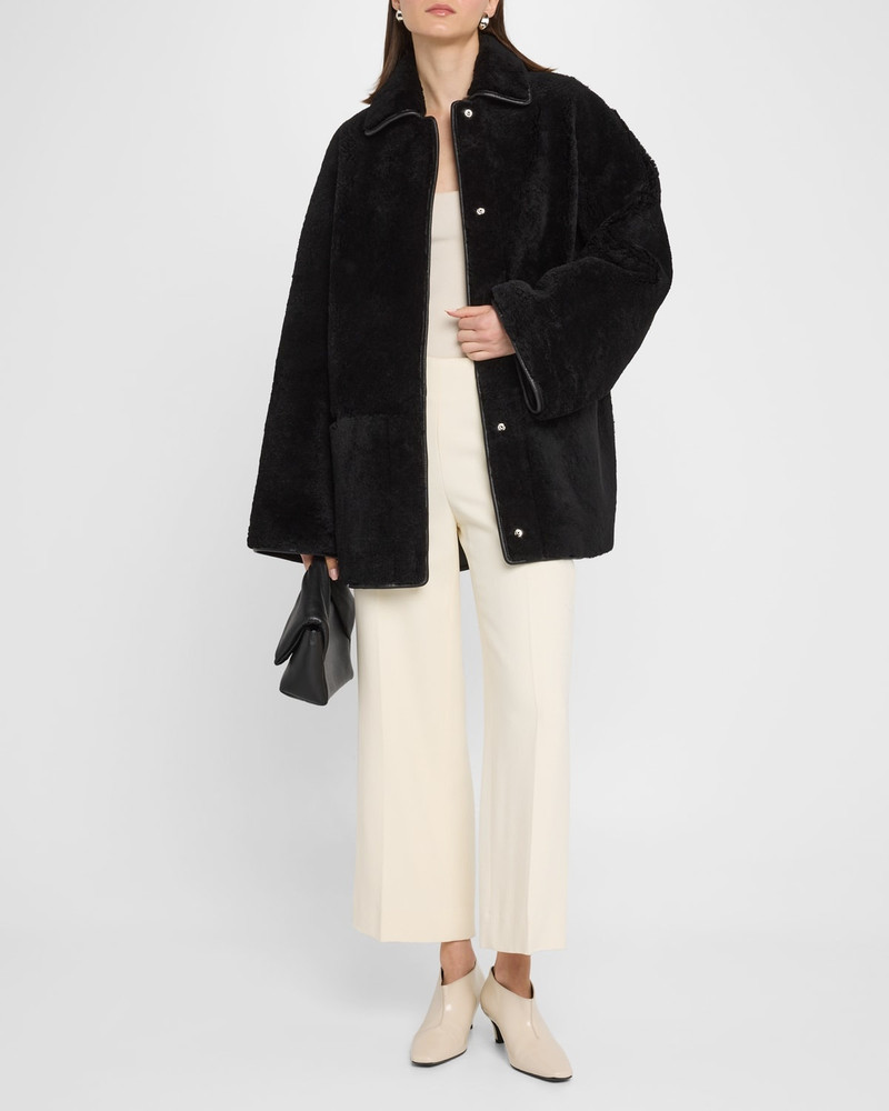 Totême Teddy Lamb Shearling Overshirt Jacket outlook