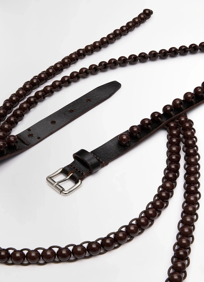 LEATHER AND BEADS BELT 20 3