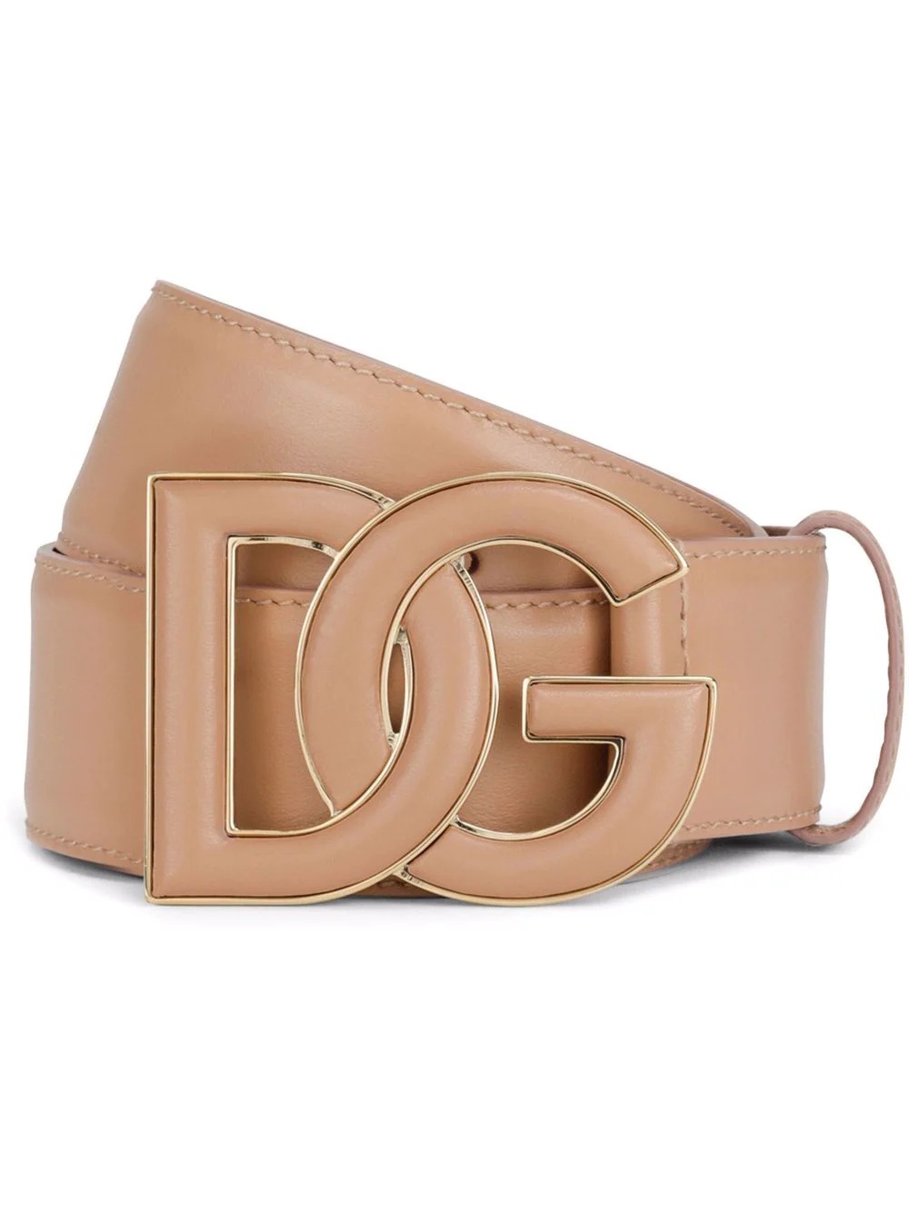 DG logo-buckle leather belt - 1